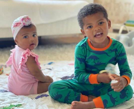 Kenzo Kash Hart with his sister Kaori Mai.